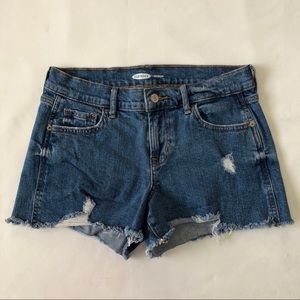 Old Navy Boyfriend Distressed Denim Shorts size 0